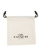 Серебряный - COACH стеганые серьги для широкой стопы C - Image 2 of 2