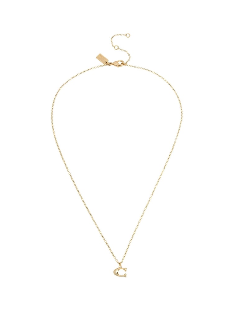 COACH Gold Tone Signature C Starter Necklace - Image 1 of 3
