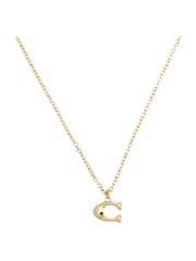COACH Gold Tone Signature C Starter Necklace - Image 2 of 3
