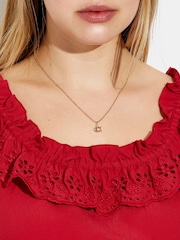 COACH Gold Tone Signature C Starter Necklace - Image 3 of 3
