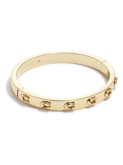 COACH Two Tone Signature C Hinged Bangle Bracelet - Image 1 of 2