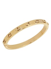 COACH Two Tone Signature C Hinged Bangle Bracelet - Image 2 of 2