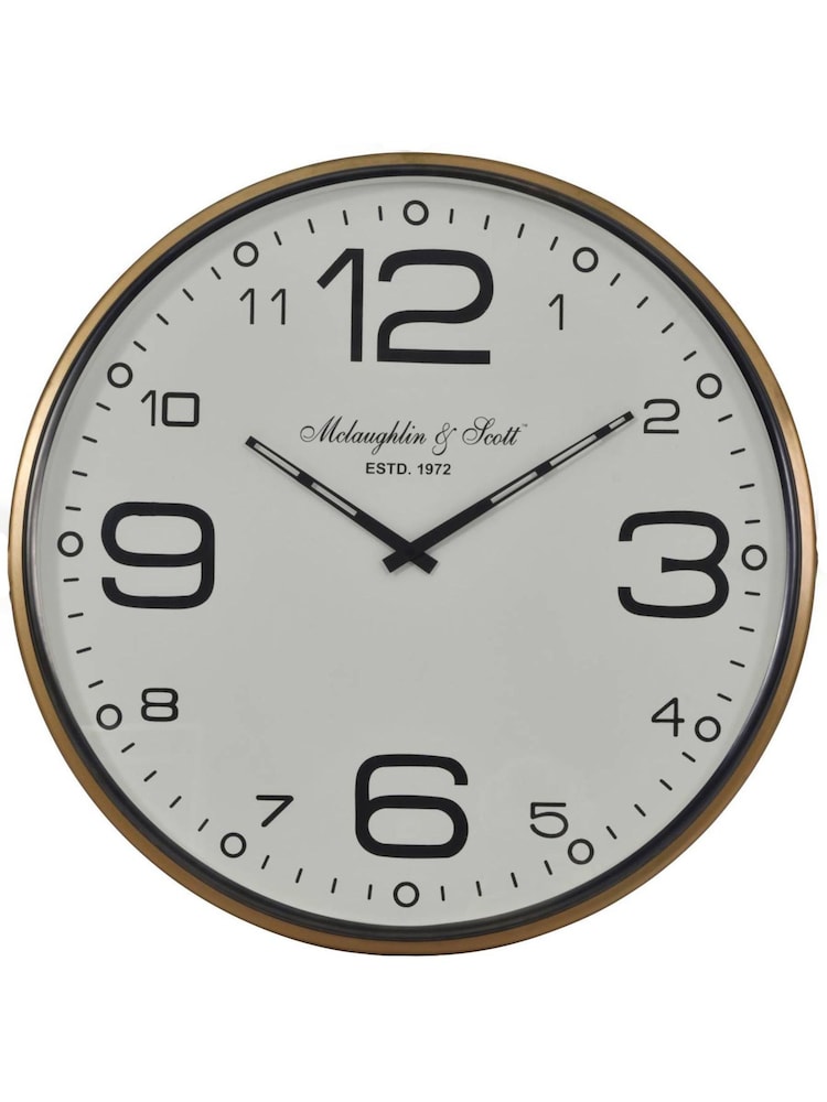 Libra Interiors Gold Risby Wall Clock - Image 2 of 4