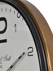 Libra Interiors Gold Risby Wall Clock - Image 4 of 4