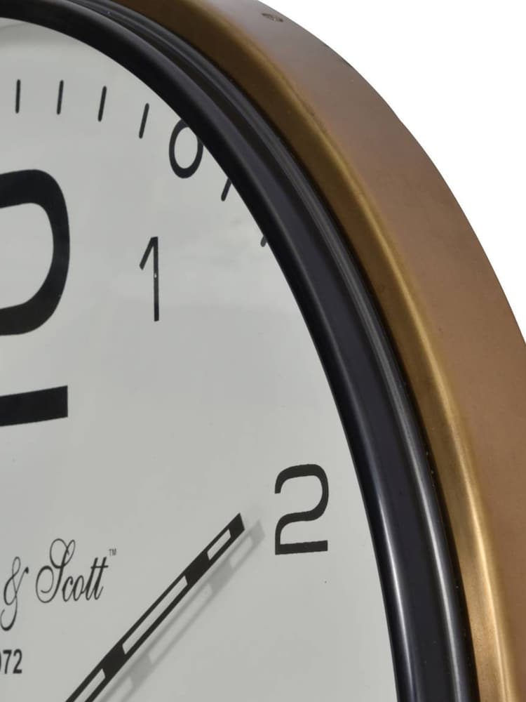 Libra Interiors Gold Risby Wall Clock - Image 4 of 4