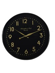 Libra Interiors Black Christopher Wall Clock 76cm - Image 2 of 3
