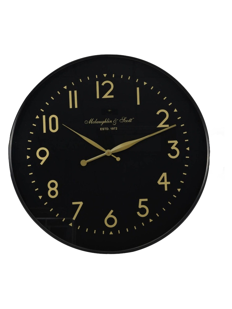 Libra Interiors Black Christopher Wall Clock 76cm - Image 2 of 3