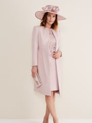 Phase Eight Pink Venita Bow Long Jacket - Image 1 of 6