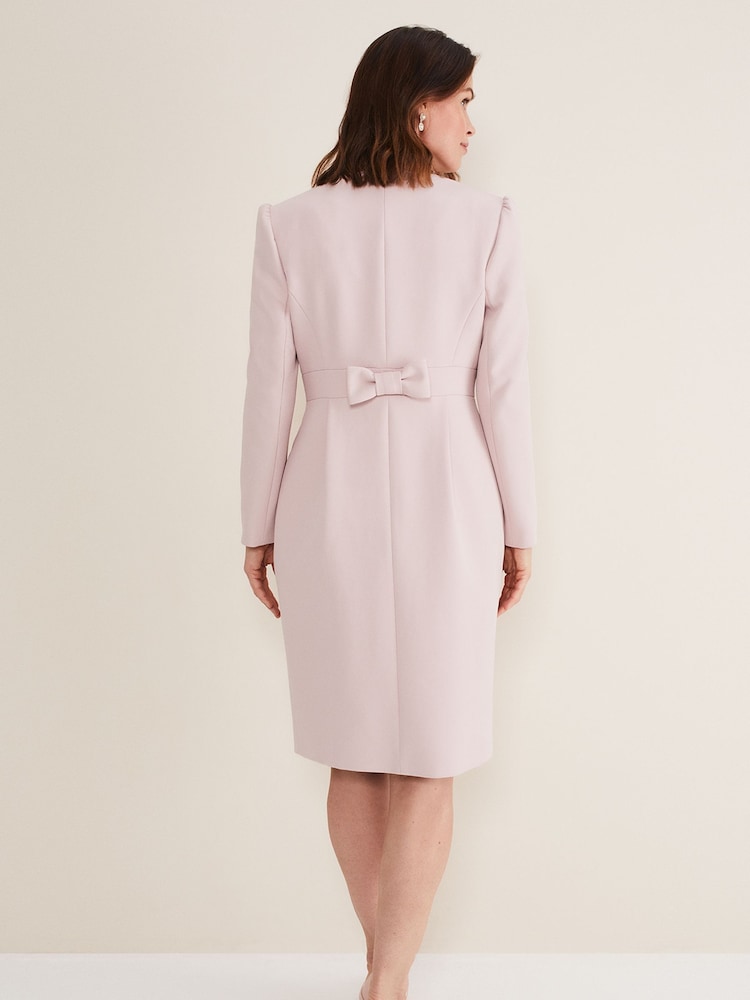 Phase Eight Pink Venita Bow Long Jacket - Image 2 of 6