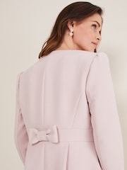 Phase Eight Pink Venita Bow Long Jacket - Image 4 of 6