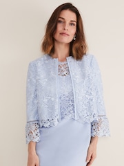 Phase Eight Blue Isabella Lace Jacket - Image 1 of 6