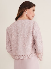 Phase Eight Pink Isabella Lace Jacket - Image 2 of 6