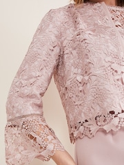 Phase Eight Pink Isabella Lace Jacket - Image 5 of 6