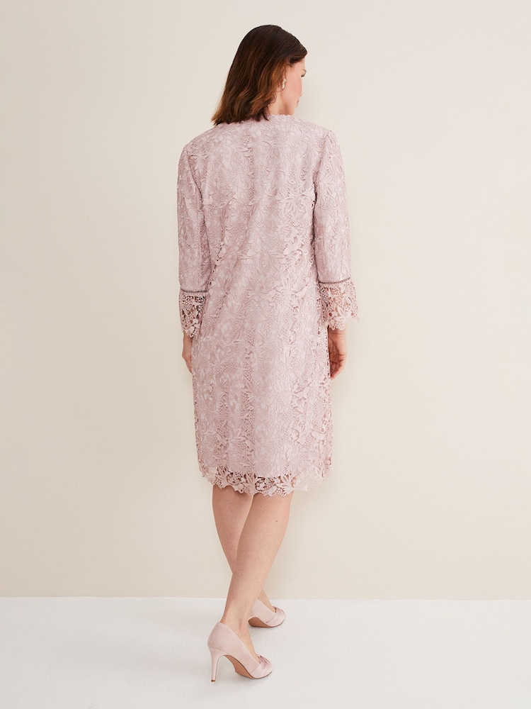 Phase Eight Pink Isabella Lace Coat - Image 2 of 6