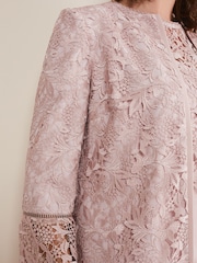 Phase Eight Pink Isabella Lace Coat - Image 5 of 6