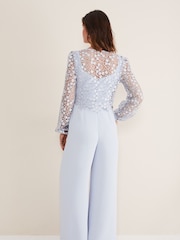 Phase Eight Blue Mariposa Lace Jumpsuit - Image 2 of 6