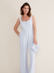 Phase Eight Blue Mariposa Lace Jumpsuit - Image 3 of 6