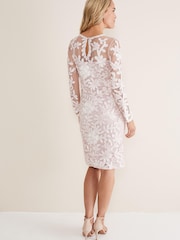 Phase Eight Pink Annika Tapework Dress - Image 2 of 6