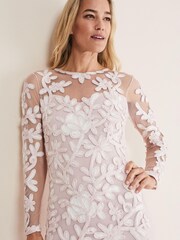Phase Eight Pink Annika Tapework Dress - Image 4 of 6