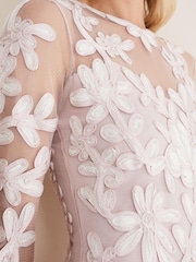 Phase Eight Pink Annika Tapework Dress - Image 5 of 6