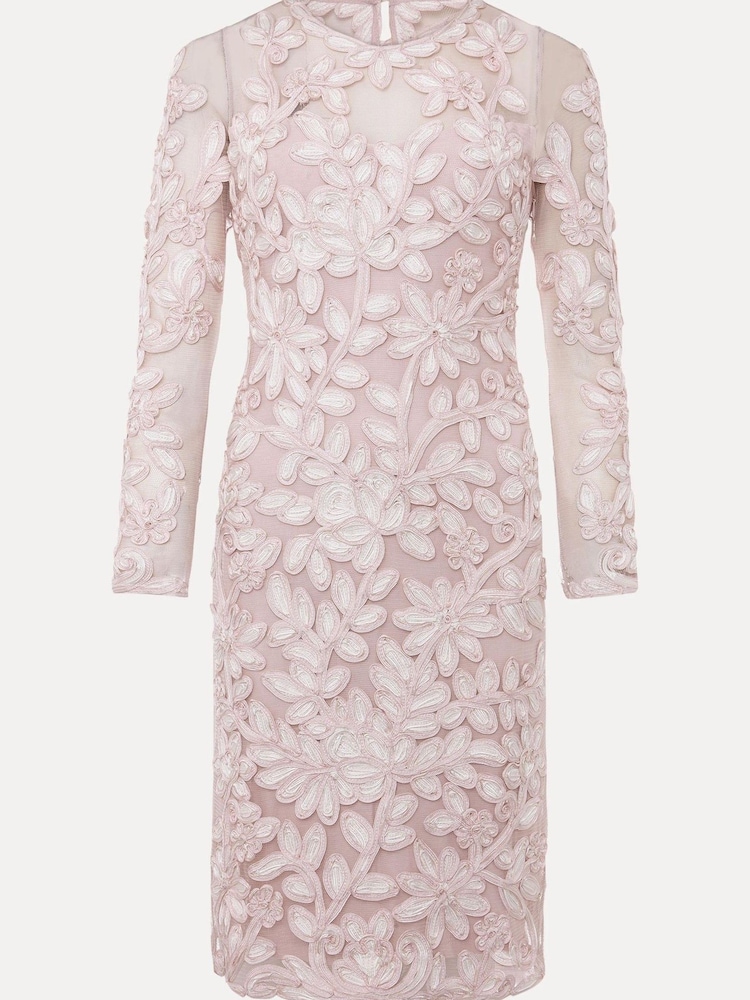 Phase Eight Pink Annika Tapework Dress - Image 6 of 6