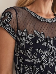 Phase Eight Blue Zila Tapework Dress - Image 5 of 6