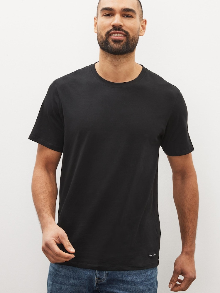 Ted Baker Grey Crew Neck T-Shirts 3 Pack - Image 4 of 9