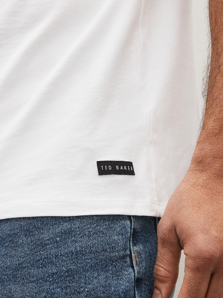 Ted Baker Grey Crew Neck T-Shirts 3 Pack - Image 6 of 9