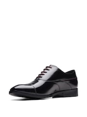 Clarks Black Leather Craft Clifton Go High Shine Oxford Shoes - Image 4 of 6