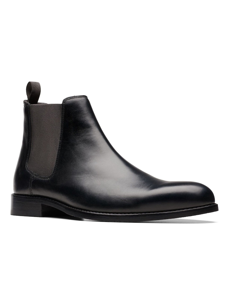 Clarks Black Leather Craft Arlo Top Boots - Image 3 of 7