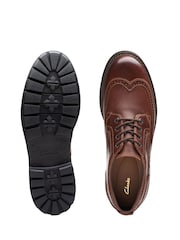 Clarks Brown Leather Batcombe Tie Shoes - Image 7 of 7