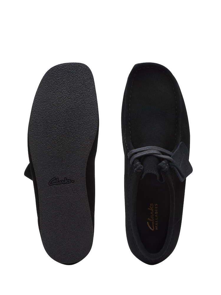 Clarks Black Suede Wallabee EVO Shoes - Image 10 of 10