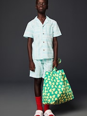 Benetton Blue Striped Short Sleeve Shirt - Image 1 of 3