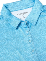 Calvin Klein Golf Blue Crackle Sleeveless Polo Shirt - Image 7 of 9