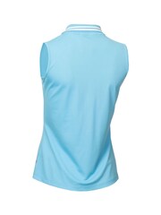 Calvin Klein Golf Blue Mohawk Sleeveless Polo Shirt - Image 6 of 8