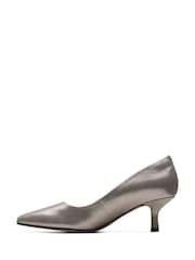 Clarks Silver Standard Fit (F) Violet55 Rae Wide Fit Shoes - Image 2 of 7