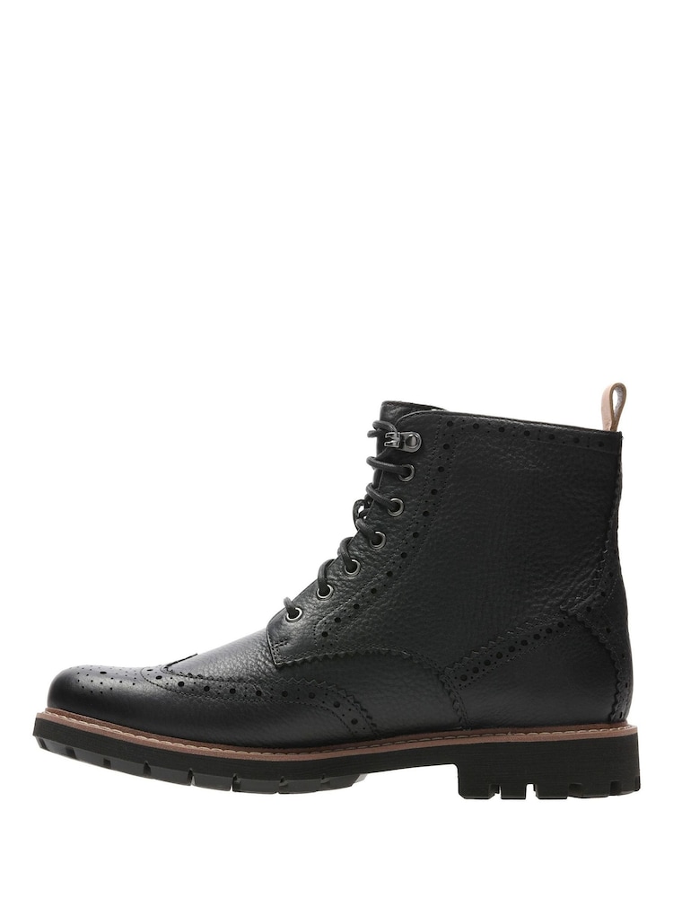Clarks Black Batcombe Lord Boots - Image 2 of 6