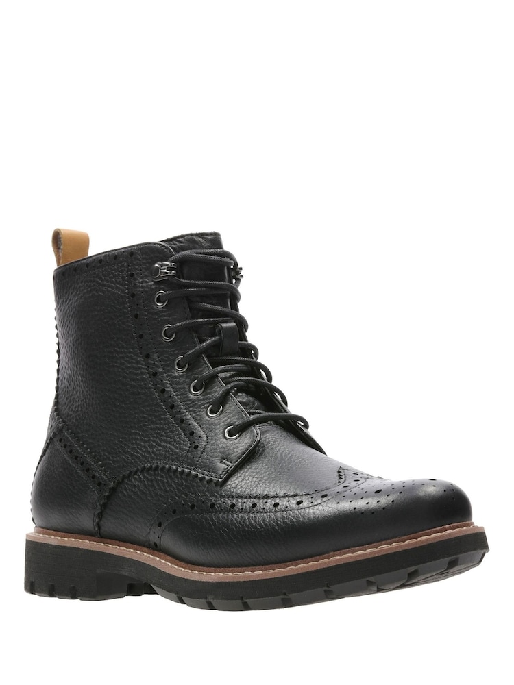 Clarks Black Batcombe Lord Boots - Image 3 of 6