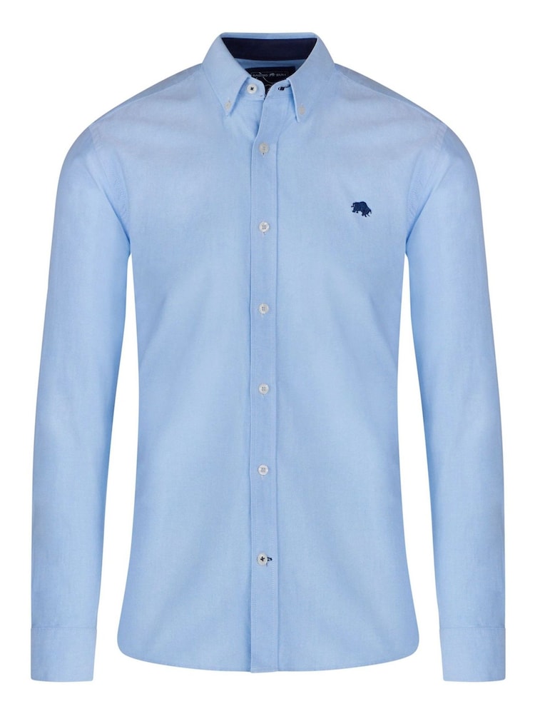 Raging Bull 100% Cotton Classic Long Sleeve Oxford Shirt - Image 5 of 8