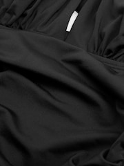 Black High Neck Keyhole Cut Out Tummy Control Swimsuit - Image 7 of 7