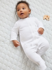 White Velour Baby Sleepsuit (0mths-2yrs) - Image 1 of 6
