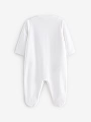 White Velour Baby Sleepsuit (0mths-2yrs) - Image 5 of 6