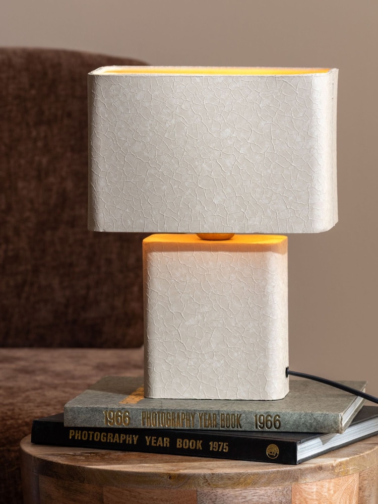 Leitmotiv Warm Grey Boaz Recto Table Lamp - Image 1 of 4