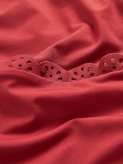 Berry Red Laser Cut Tummy Control Plunge Swimsuit - Image 6 of 6
