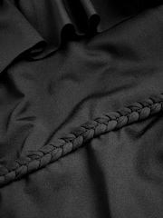 Black Frill Plaited Bandeau Tummy Shaping Control Swimsuit - Image 7 of 7