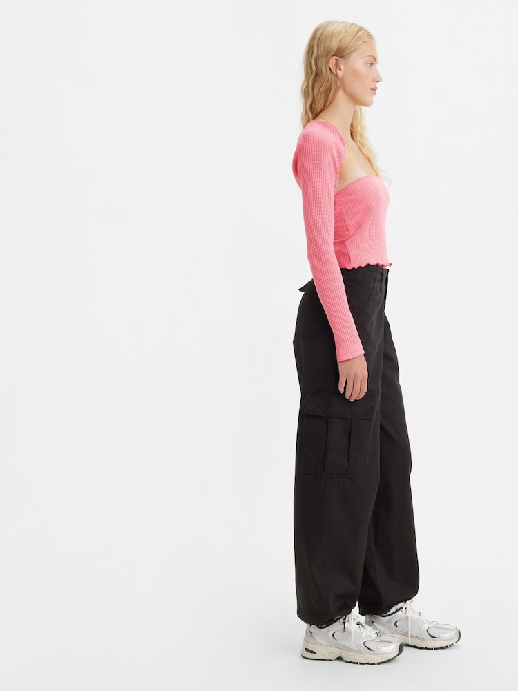 Levi's® Black 94 Baggy Cargo Trousers - Image 3 of 3 Levi's® Black 94 Baggy Cargo Trousers - Image 3 of 3