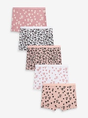 Pink, Animal-Print - Kurze Slips im 5er-Pack (2—16 Jahre) - Bild 1 von 8