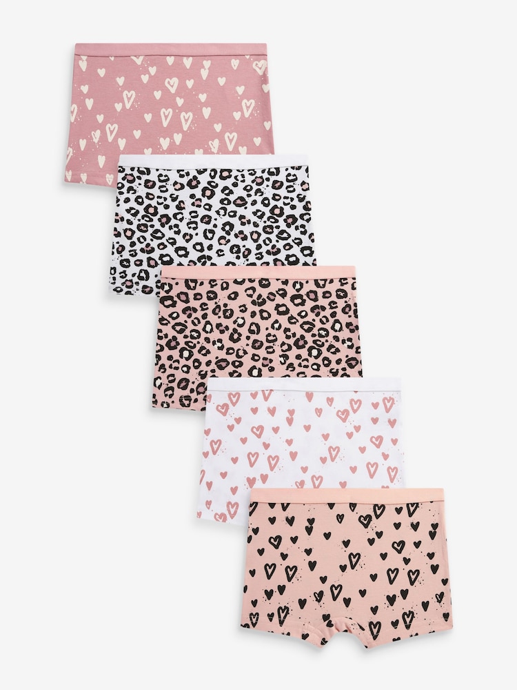Pink, Animal-Print - Kurze Slips im 5er-Pack (2—16 Jahre) - Bild 1 von 8