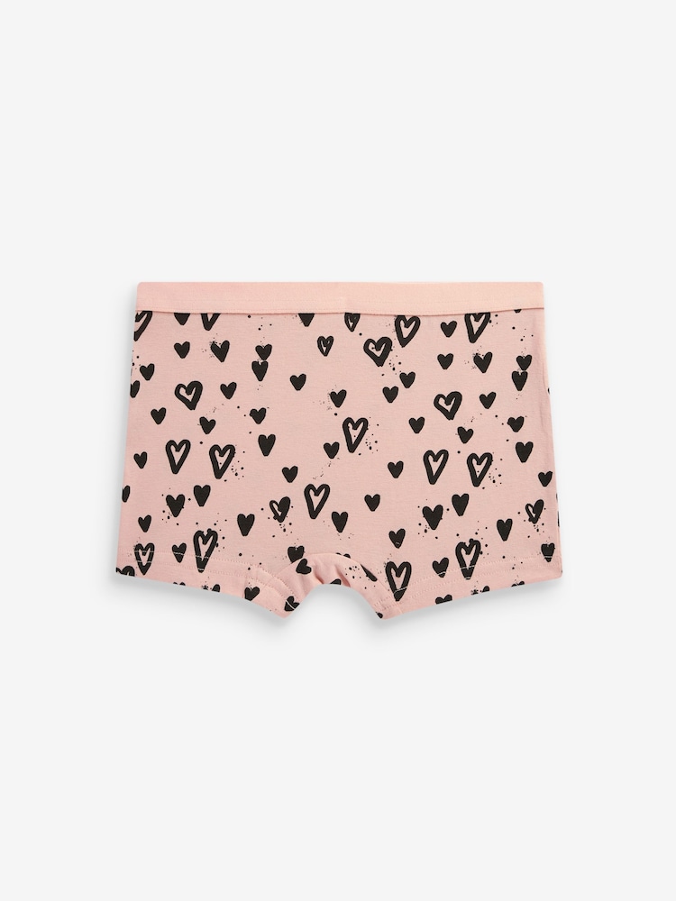 Pink Animal Print Short Briefs 5 Pack (2-16yrs) - Image 4 of 8