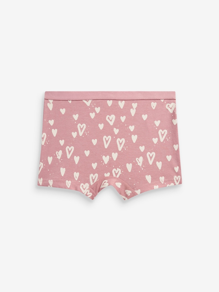 Pink Animal Print Short Briefs 5 Pack (2-16yrs) - Image 5 of 8